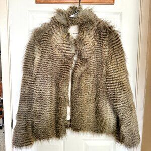 Anthropologie Faux Fur Coat NWOT